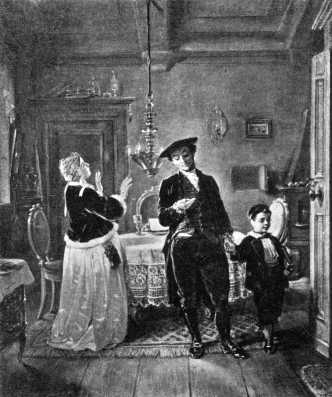 P�ntek este, 1880-as �vek, Moritz Daniel Oppenheim festm�nye